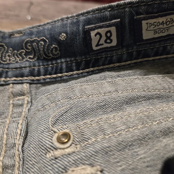 Miss Me Wide Leg Jeans in Denim Blue - Picture 10 of 14